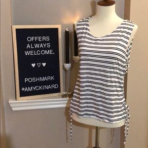 Side Tie striped tank by Jack